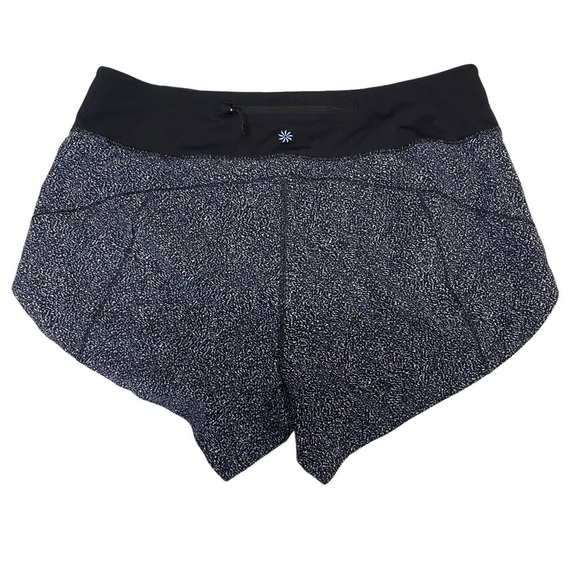 Athleta Women's Run with It 3” Shorts Black & White Marled Pattern Size Medium - Picture 5 of 10